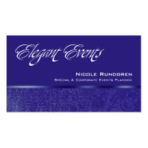 "Elegant Events" - Distinctive, Classy, Chic, Glam Business Card