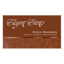 "Elegant Events" - Distinctive, Classy, Chic, Glam Business Card Templates