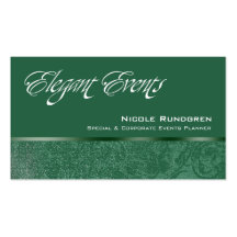 "Elegant Events" - Distinctive, Classy, Chic, Glam Business Card Template