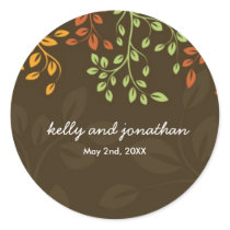 Elegant Fall Wedding Stickers