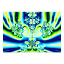 Elegant Fleur de Lis Fractal Custom Invitation