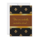 Elegant Fleur-de-lis Invitation Card 4.5" x 6.25"