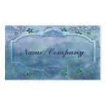 Elegant Floral Blue Business Card