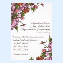 Elegant Floral Corners invitations