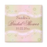Elegant Floral Design Bridal Shower Magnet Pink
