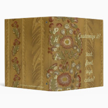 Elegant Floral Fringe Pattern Design Avery Binder