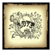 elegant floral girly vintage paris fashion personalized invitation