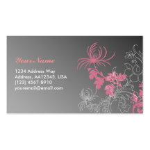 Elegant Floral Profile Card Business Card Templates