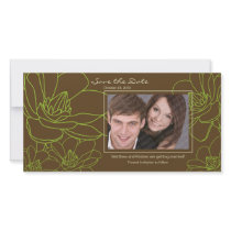 Elegant Floral Save the Date Photo Card