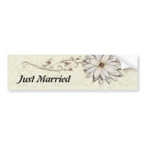Elegant Floral Special Occasion Design Bumper Sticker