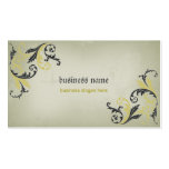Elegant Floral Swirls on Vintage Grunge #6 Business Card Template