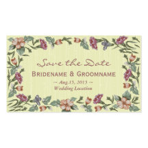 Elegant Floral Wedding Event RSVP Business Card