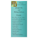 Elegant Floral Wedding Program Rack Card