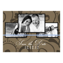 Elegant Flourish: Save the Date Invitation