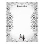 Elegant Flourishes & Skeleton Couple Letterhead