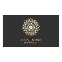 Elegant Flower Motif Interior Designer Business Business Card
