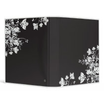 Elegant Flowers B/W Binders