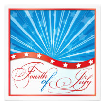 Elegant Fourth of July Party Custom Announcements