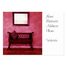Elegant Foyer Settee Seat Mirror Interior Design Business Cards