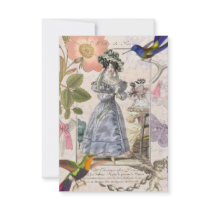 Elegant French Vintage Paris Bridal Shower Custom Announcement