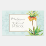 Elegant Fritillaria n Dragonfly Favour Gift Sticke Rectangle Sticker