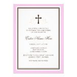 Elegant girls baptism/christening invitations
