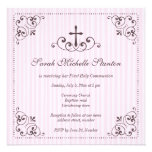 Elegant girls first communion invitation
