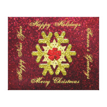 Elegant Glitter Snowflake Canvas Art Canvas Print