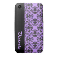 Elegant Goddess Damask Pattern name iPhone 3 case