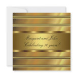 Elegant Gold 50th Anniversary Party Event Personalized Announcement