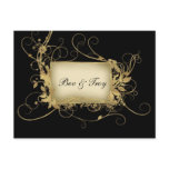 Elegant gold and black swirl design - customize it postcard
