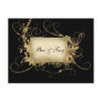 Elegant gold and black swirl design - customize it postcard