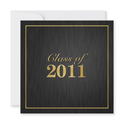 Elegant "Gold" Class of 2011 Graduation Invitation by AV_Designs