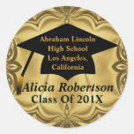 Elegant Gold Class Of 2013 Graduation Stickers
