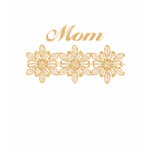 Elegant Gold Floral Mom Tees t-shirts