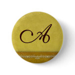 Elegant gold monogram - customize your own pins