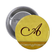 Elegant gold monogram - customize your own pins