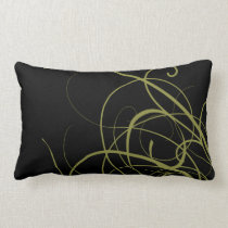 Elegant Gold Swirls on Black pillows