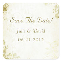 Elegant Gold Vintage Wedding Save The Date