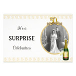 Elegant Golden 50th Anniversary Party invitations