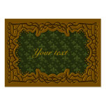 Elegant Golden Ornament Tag Business Card Template
