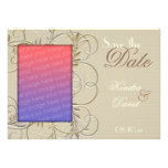 Elegant Golden "Save the Date" Flourish Cards Custom Invite