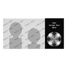 Elegant Gothic Pattern. Black and White. Photo Card Template