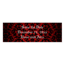 Elegant Gothic save the date mini book markers Business Card Template