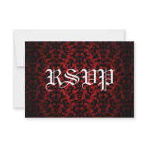 Elegant Gothic wedding RSVP cards Custom Announcement