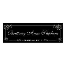 Elegant Graduation Name Card Insert Business Cards