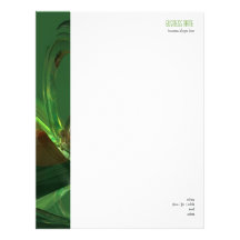 Elegant Green Abstract 3D Fantasy Letterhead