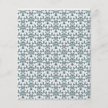 Elegant Green and White Vintage Victorian Damask Flyer Design
