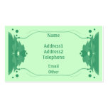 Elegant Green Floral Business Profile Card Business Card Template