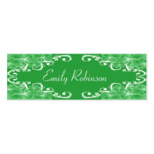 Elegant Green Flowers Business Card Templates